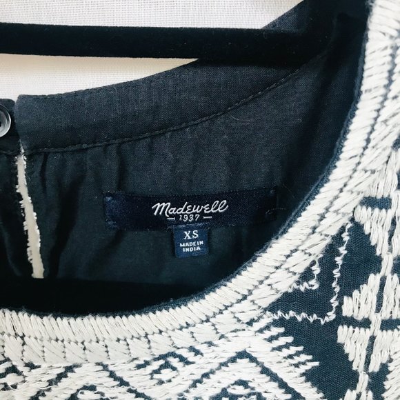 Madewell Onyx Embroidered Stitchtake Boho Dress - Picture 6 of 14